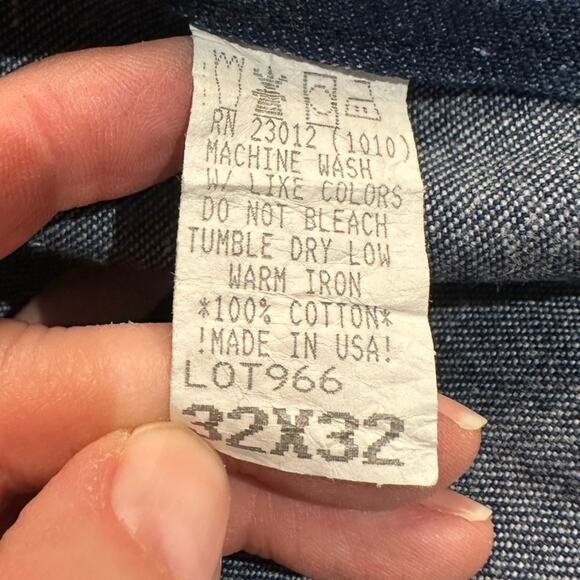 Roundhouse Overalls Blue Denim Adult 32 x 32 100% Cotton Made in USA - Picture 3 of 6